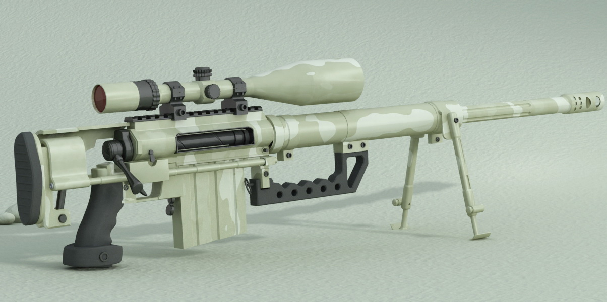 M200 Intervention Sniper Rifle 3d rendering