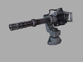 Minigun Weapon 3d model preview