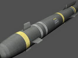 AGM-114HellFire Missile 3d model preview