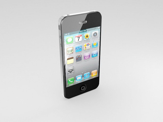 Apple iphone 3d rendering