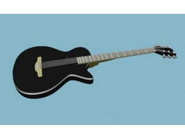 Black Guitar 3d model preview