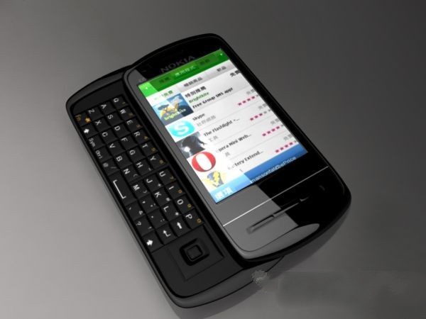 Nokia C6 Smartphone 3d rendering