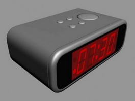 Digital Alarm Clock 3d model preview