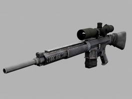 MK11 Sniper Rifle 3d model preview