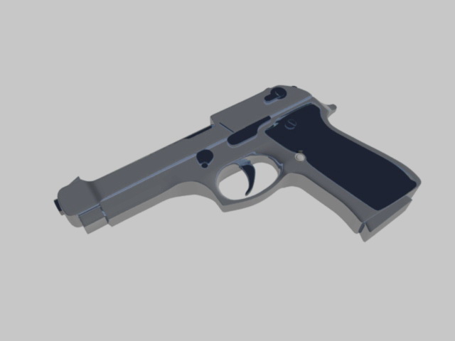 Beretta M9 Pistol 3d rendering