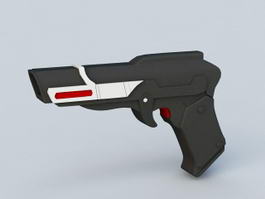 Futuristic Handgun 3d model preview