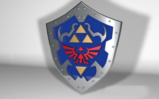 Zelda Hylian Shield 3d rendering