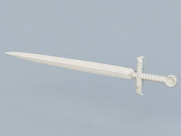 White Sword 3d model preview