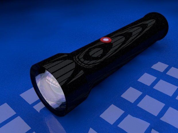 LED Flashlight 3d rendering