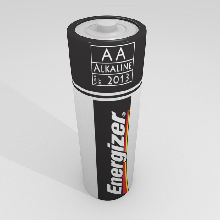 AA Battery 3d rendering