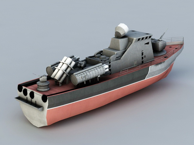 Missile Gunboat 3d rendering