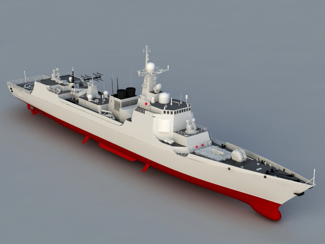 Navy Frigate Ship 3d rendering