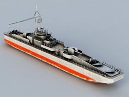 World War 2 Battleship 3d model preview