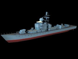 Frigate Warship 3d model preview