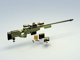 AWM Sniper Rifle 3d model preview