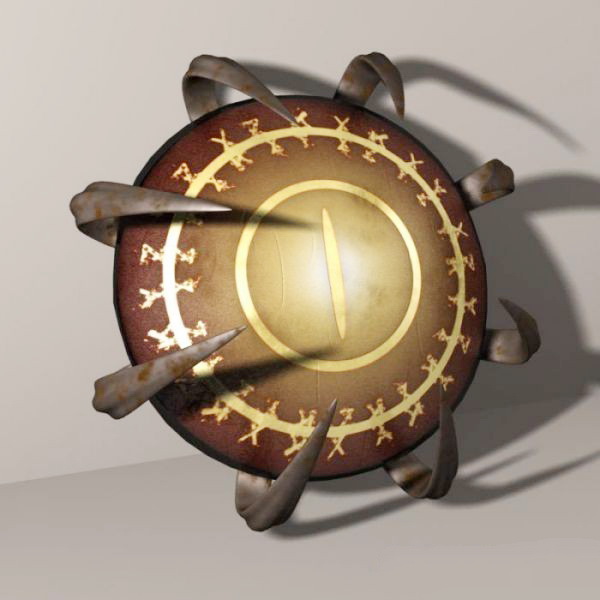 Demon Shield 3d rendering