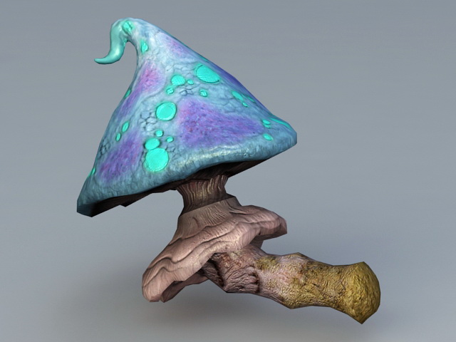 Magic Mushroom Cartoon 3d rendering