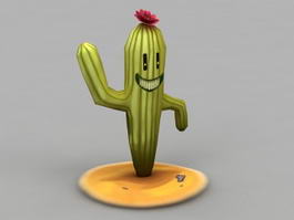 Cartoon Cactus 3d model preview