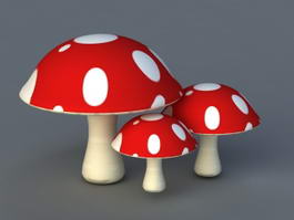 Cartoon Red Mushroom 3d model preview