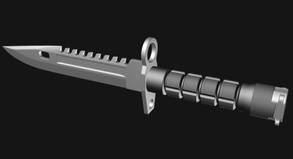 Military M9 Bayonet 3d rendering