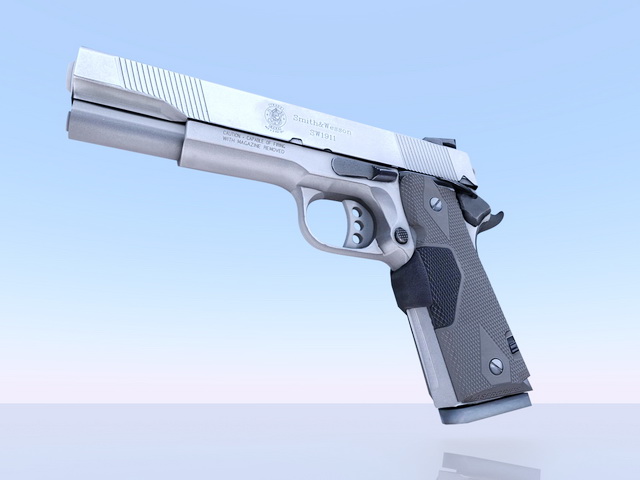 Smith & Wesson SW1911 3d model preview Smith & Wesson SW1911 3d rendering