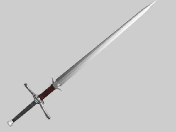 Two Handed Sword 3d rendering