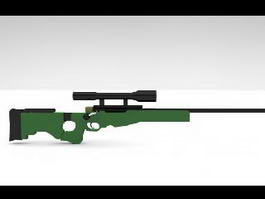 AWM Sniper Rifle 3d model preview