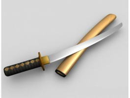 Samurai Sword Katana 3d model preview