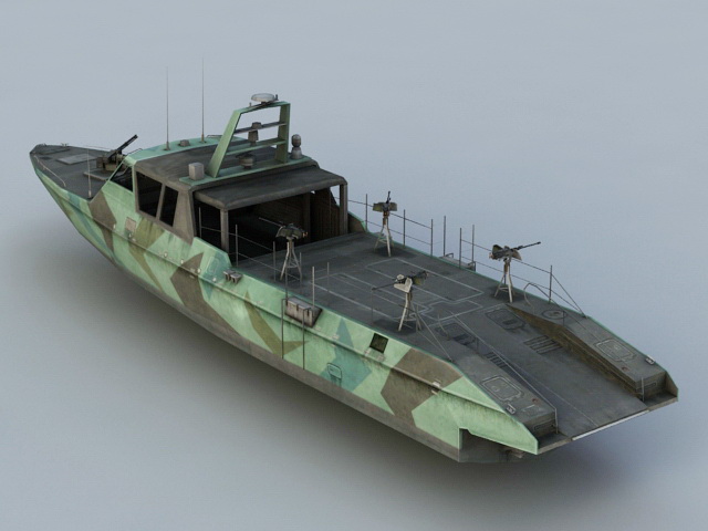 Navy Patrol Boat 3d rendering