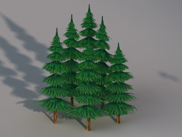 Metasequoia Trees 3d rendering