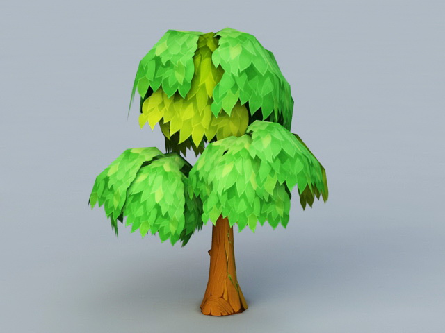 Anime Tree 3d rendering