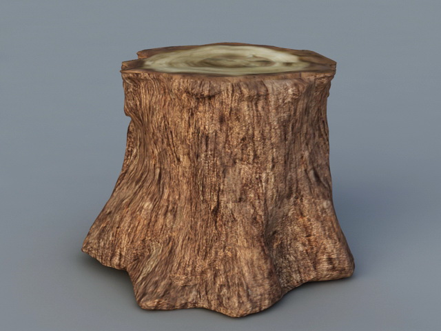 Tree Trunk Stump 3d rendering