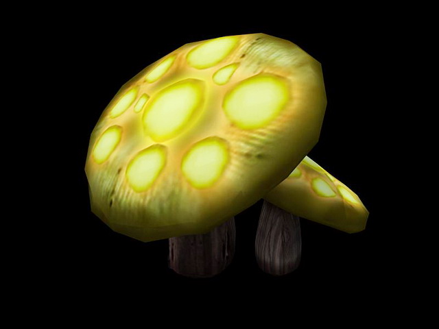 Anime Mushroom 3d rendering