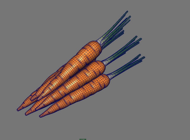 Carrot Vegetable 3d rendering