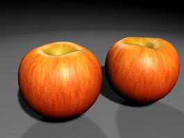 Red Apple Fruit 3d model preview
