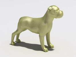 Dog Statue 3d model preview