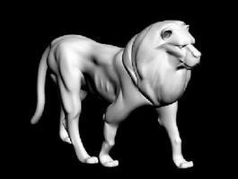 Small Lion Statue 3d model preview