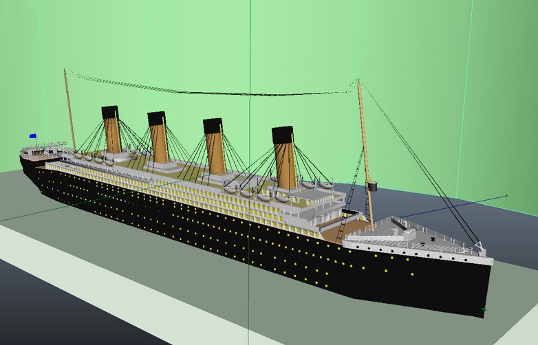 Titanic Passenger Liner 3d rendering