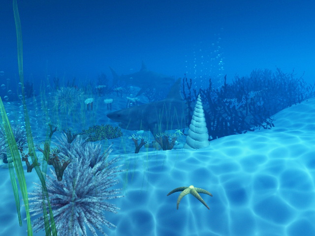 Ocean Underwater Shark 3d rendering