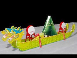 Dragon Boat 3d model preview