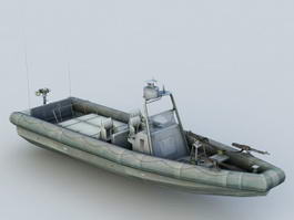 Small Patrol Boat 3d model preview