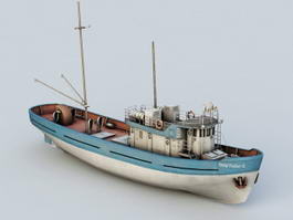 Deep Sea Fishing Boat 3d model preview