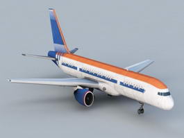 Classic Jet Airliner 3d model preview