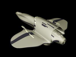 Sci-Fi Spaceplane 3d model preview
