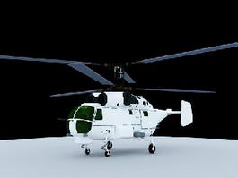 Soviet Navy Ka-27 Helicopter 3d model preview