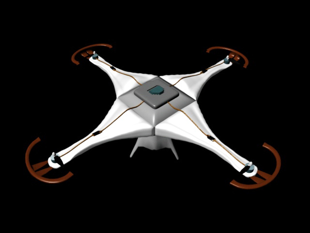 Drone with Camera 3d rendering