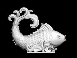 Fish Statue 3d model preview