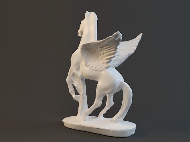 Pegasus Greek Mythological Statue 3d rendering