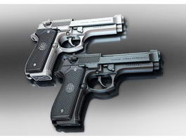 Pietro Beretta Pistols 3d model preview