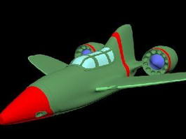 Cartoon Airplane 3d model preview